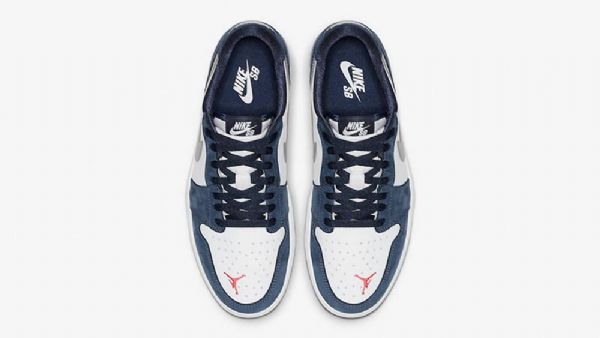 Nike Sb Air Jordan 1 Matalat Kengät Miehille Laivastonsininen