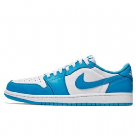 Nike Sb Air Jordan 1 Matalat Topit Unc Kengät Miehille Sininen Valkoinen