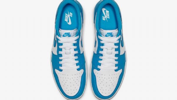 Nike Sb Air Jordan 1 Matalat Topit Unc Kengät Naisille Sininen Valkoinen