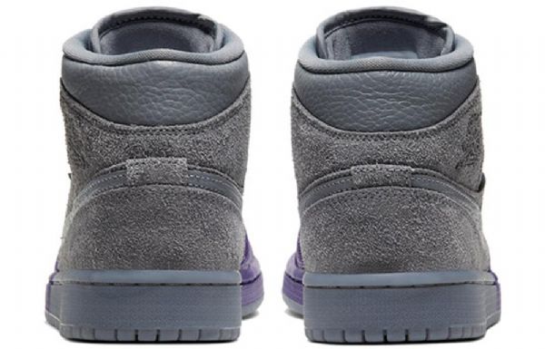 Nike Sheila Rashid Air Jordan 1 Mid Tops Retro Koripallokengät Miehille Purppuranharmaa