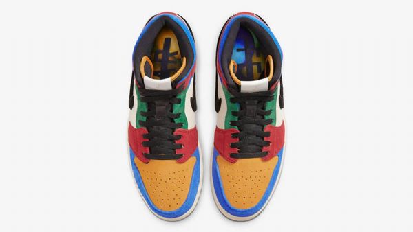 Nike Sininen The Great Jordan 1 Mid Tops Fearless Kengät Naisille Monivärinen