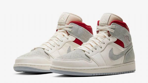 Nike Sns Jordan 1 Mid Tops 20th Anniversary Kengät Miehille Harmaa