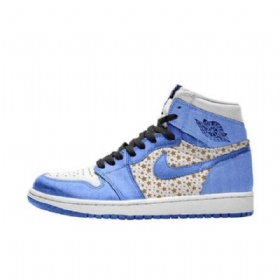 Nike Supreme Jordan 1 High Tops Stars Kengät Miehille Siniset