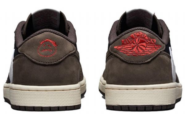 Nike Travis Scott Air Jordan 1 Matalat Topit Retro Koripallokengät Miehille Ruskea Valkoinen
