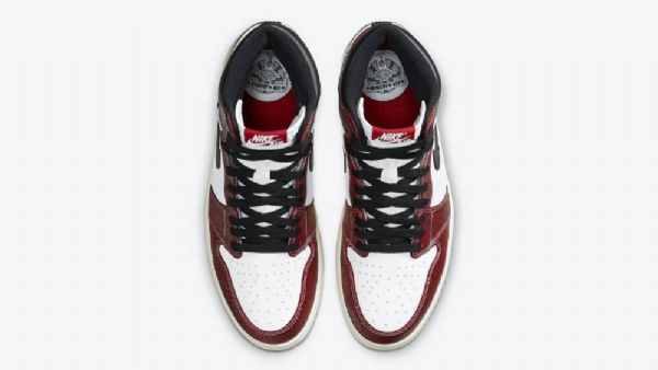 Nike Trophy Room Jordan 1 Retro High Topit Og Chicago Kengät Miehille Burgundy Valkoinen