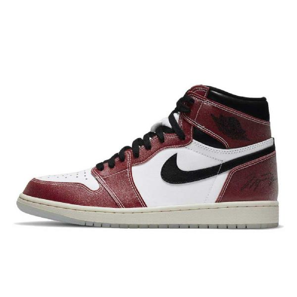 Nike Trophy Room Jordan 1 Retro High Topit Og Chicago Kengät Naisille Burgundy Valkoinen