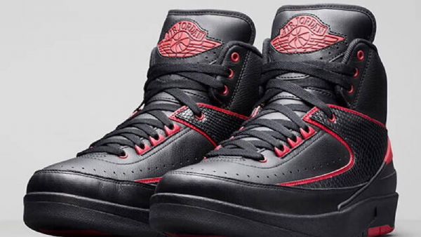 Nike Air Jordan 2 Retro 87 Vaihtoehtoiset Kengät Miehille Musta Punainen