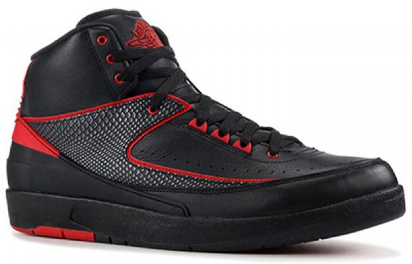 Nike Air Jordan 2 Retro Koripallokengät Miehille Musta Punainen