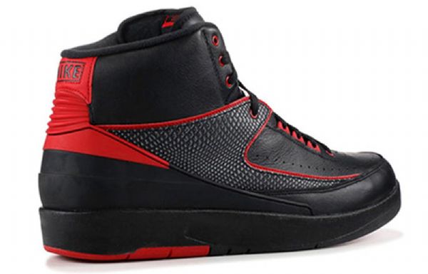 Nike Air Jordan 2 Retro Koripallokengät Miehille Musta Punainen