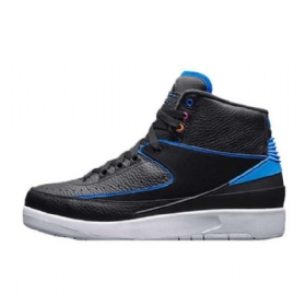 Nike Air Jordan 2 Retrokengät Miehille Musta Sininen