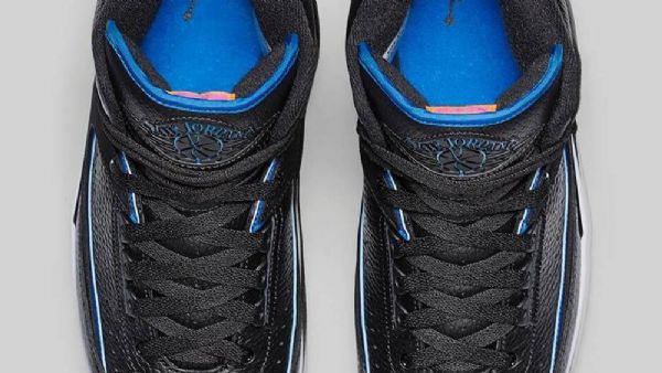 Nike Air Jordan 2 Retrokengät Miehille Musta Sininen