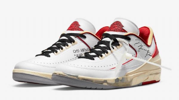 Nike Off-white Air Jordan 2 Low Tops Kengät Naisille Valkoinen Punainen