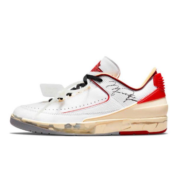 Nike Off-white Air Jordan 2 Matalat Kengät Miehille Valkoinen Punainen