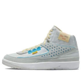 Nike Union La Air Jordan 2 Retro Koripallokengät Miehille Harmaa Sininen
