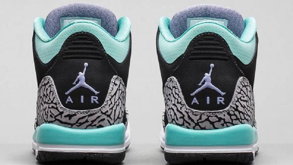 Nike Air Jordan 3 Retro Girls Valkaistu Kengät Miehille Musta Turkoosi