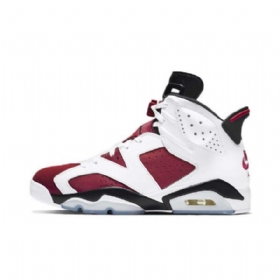 Nike Air Jordan 6 Carmine Kengät Miehille Burgundy Valkoinen