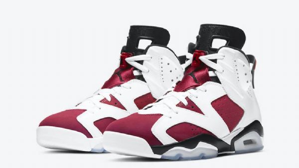 Nike Air Jordan 6 Carmine Kengät Miehille Burgundy Valkoinen
