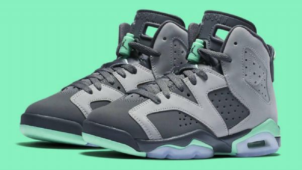 Nike Air Jordan 6 Gg Glow Tops Kengät Miehille Harmaa Vihreä