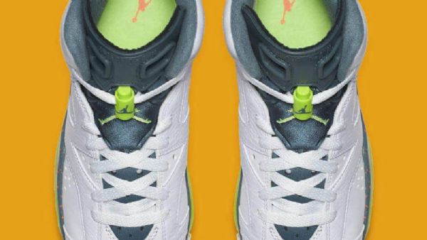 Nike Air Jordan 6 Gs Ghost Kengät Miehille Valkoinen Vihreä