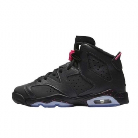 Nike Air Jordan 6 Gs Miesten Kengät Musta Vaaleanpunainen