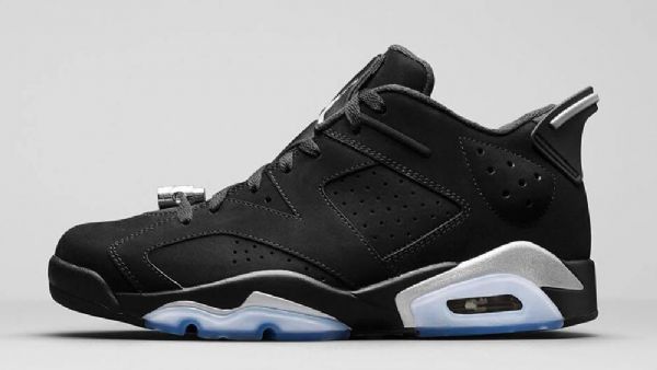 Nike Air Jordan 6 Matalat Kengät Miehille Musta Hopea