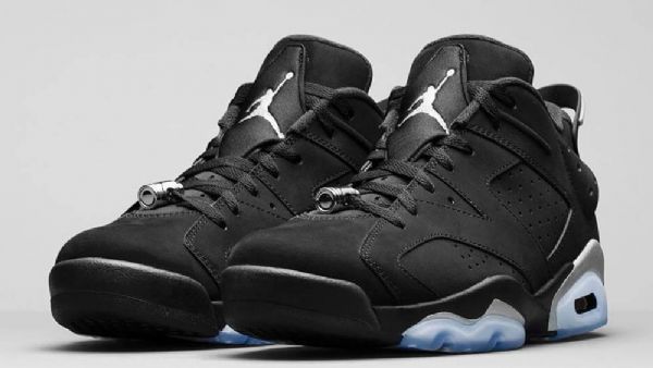 Nike Air Jordan 6 Matalat Kengät Miehille Musta Hopea