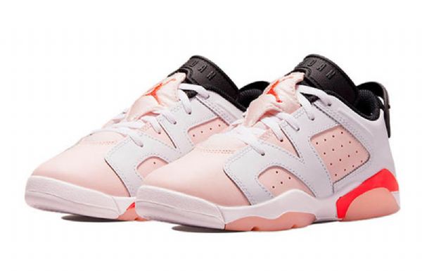 Nike Air Jordan 6 Matalat Topit Gs Atmosphere Retro Koripallokengät Miehille Valkoinen Vaaleanpunainen