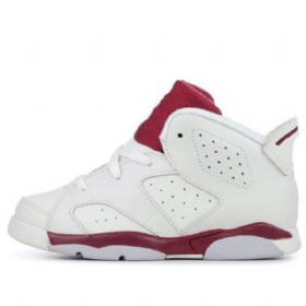 Nike Air Jordan 6 Retro Bt Kengät Lapsille Valkoinen Burgundy