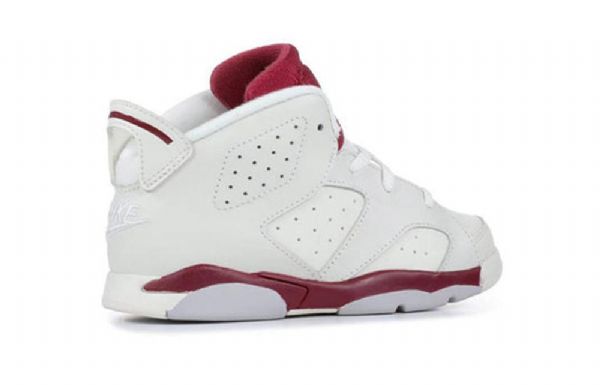 Nike Air Jordan 6 Retro Bt Kengät Lapsille Valkoinen Burgundy