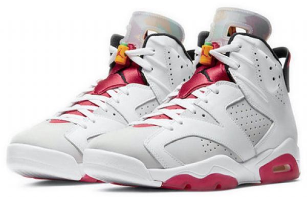 Nike Air Jordan 6 Retro Koripallokengät Miehille Harmaa Punainen