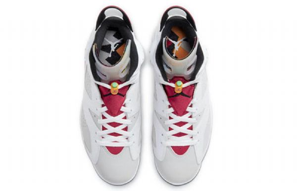 Nike Air Jordan 6 Retro Koripallokengät Miehille Harmaa Punainen