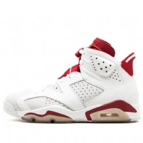 Nike Air Jordan 6 Retro Koripallokengät Miehille Valkoinen Punainen