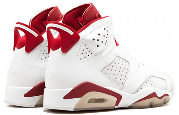 Nike Air Jordan 6 Retro Koripallokengät Miehille Valkoinen Punainen