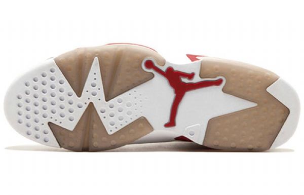 Nike Air Jordan 6 Retro Koripallokengät Miehille Valkoinen Punainen
