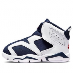 Nike Air Jordan 6 Retro Little Flex Td Kengät Lapsille Sininen Valkoinen