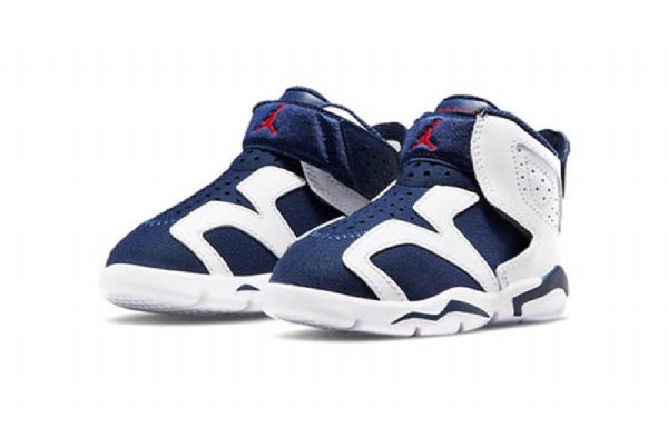 Nike Air Jordan 6 Retro Little Flex Td Kengät Lapsille Sininen Valkoinen