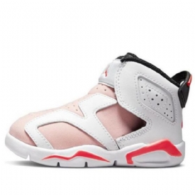 Nike Air Jordan 6 Retro Little Flex Td Kengät Lapsille Vaaleanpunainen Punainen Valkoinen