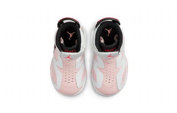 Nike Air Jordan 6 Retro Little Flex Td Kengät Lapsille Vaaleanpunainen Punainen Valkoinen