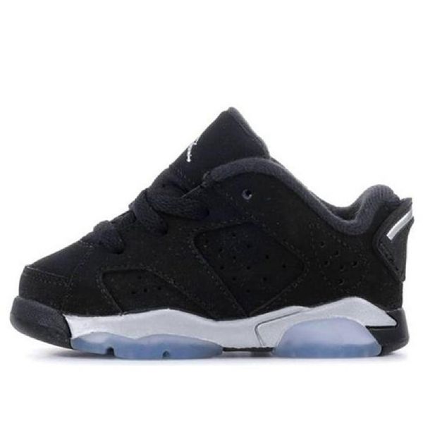 Nike Air Jordan 6 Retro Low Tops Td-kengät Lapsille Musta