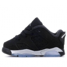 Nike Air Jordan 6 Retro Low Tops Td-kengät Lapsille Musta