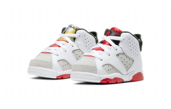 Nike Air Jordan 6 Retro Td Kengät Lapsille Harmaa Punainen