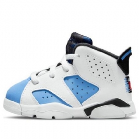 Nike Air Jordan 6 Retro Td Kengät Lapsille Sininen Valkoinen