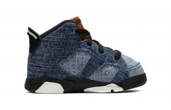 Nike Air Jordan 6 Retro Td Kengät Lapsille Siniset