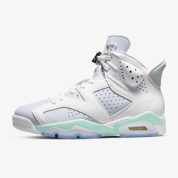 Nike Air Jordan 6 Retrokengät Naisille Valkoinen Mint Platinum