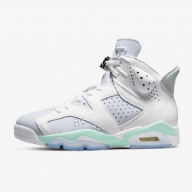 Nike Air Jordan 6 Retrokengät Naisille Valkoinen Mint Platinum