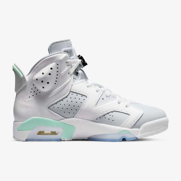 Nike Air Jordan 6 Retrokengät Naisille Valkoinen Mint Platinum