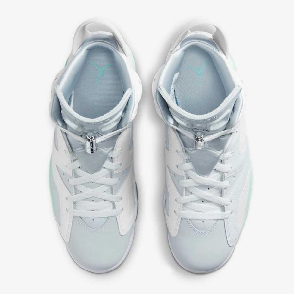 Nike Air Jordan 6 Retrokengät Naisille Valkoinen Mint Platinum
