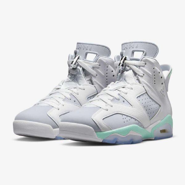 Nike Air Jordan 6 Retrokengät Naisille Valkoinen Mint Platinum