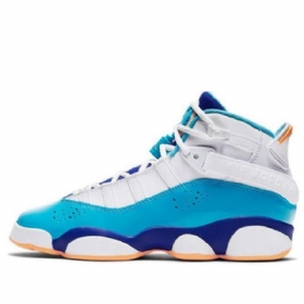 Nike Air Jordan 6 Rings Gs Koripallokengät Miehille Sininen Valkoinen