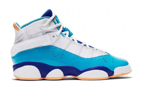 Nike Air Jordan 6 Rings Gs Koripallokengät Miehille Sininen Valkoinen